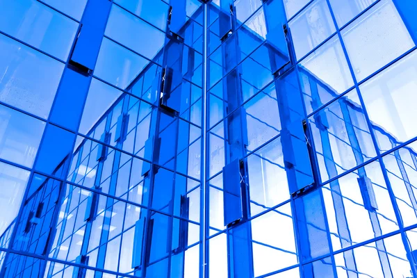 현대 사무실의 블루 추상 작물 — 스톡 사진