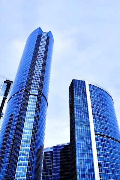 Colheita abstrata azul de escritório moderno — Fotografia de Stock