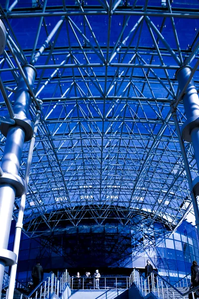 オフィス ブルー抽象的な天井 — ストック写真