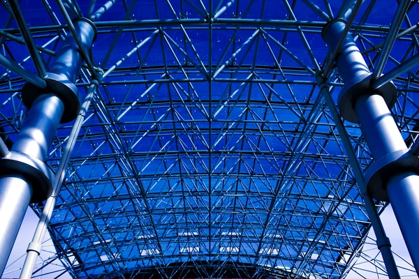 Plafond abstrait bleu au bureau — Photo