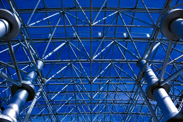 オフィス ブルー抽象的な天井 — ストック写真