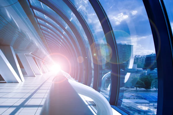 stock image Glass corridor in office