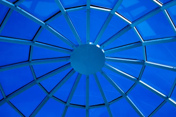 Blue circular ceiling — Stock Photo, Image