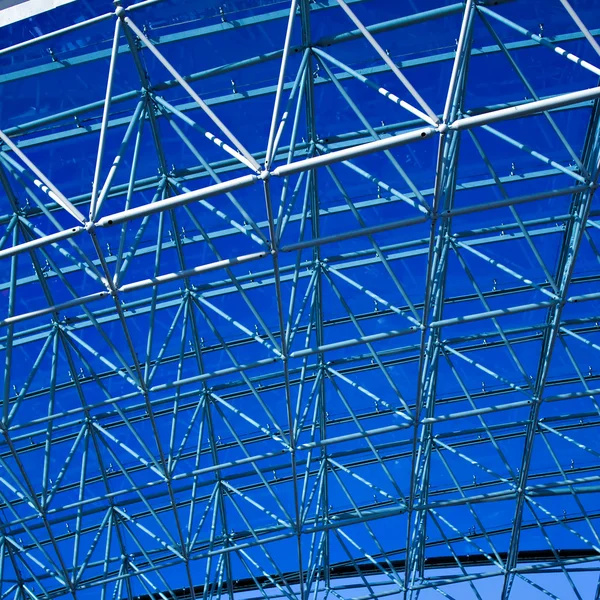 Modrý geometrické strop — Stock fotografie