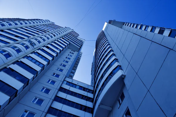Undersidan Visa till nya skyskrapor — Stockfoto