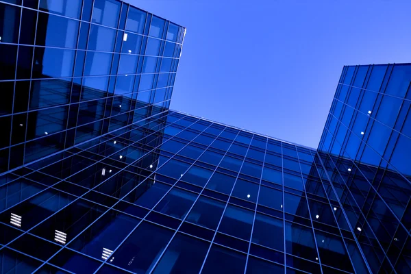 stock image Underside view to new skyscraper