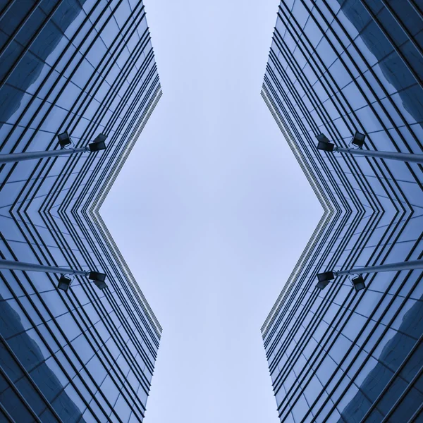 Widok perspektywiczny planowanego na nowoczesnym budynku — Zdjęcie stockowe