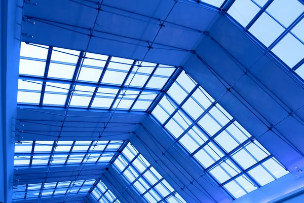 stock image Blue glass corridor