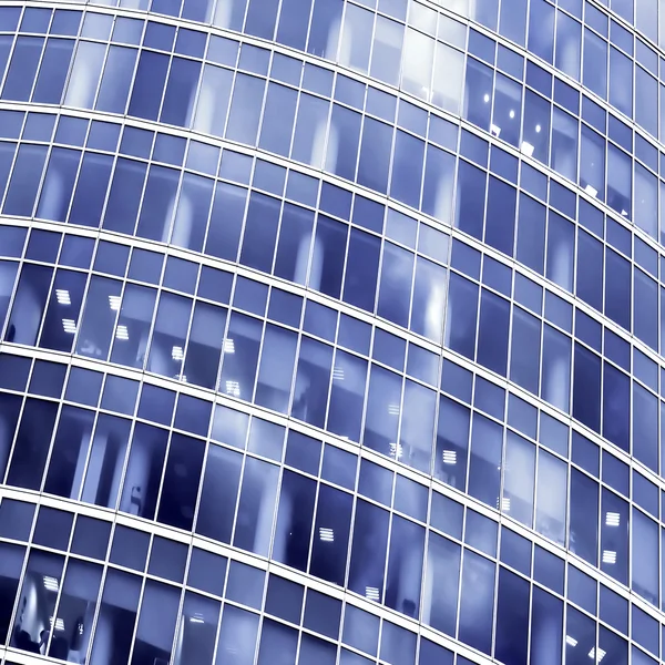 Textured glass wall, modern building — Stock Photo, Image