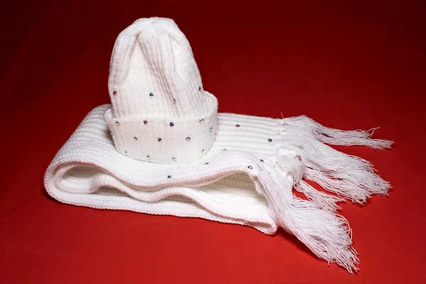 Sombrero de invierno y bufanda . — Foto de Stock