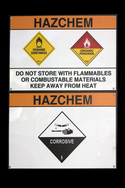 stock image Hazchem sign