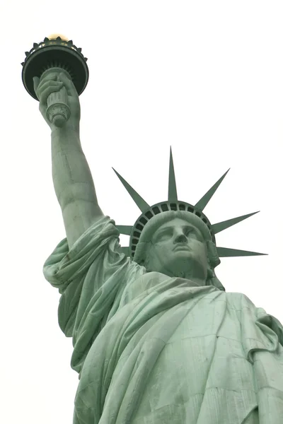 Statua della libertà braccio lungo cielo bianco — Foto Stock