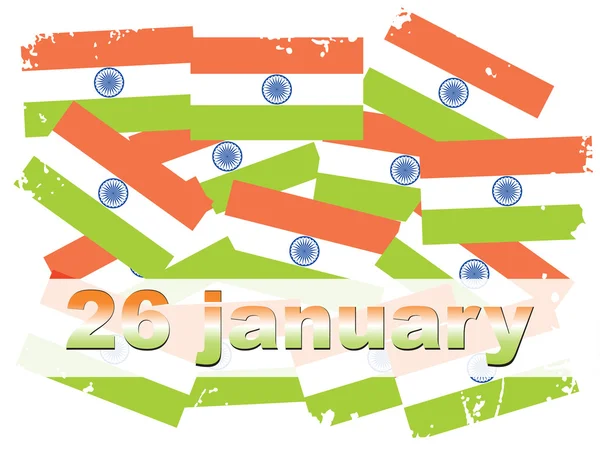 Colección de bandera india para el 26 de enero — Archivo Imágenes Vectoriales