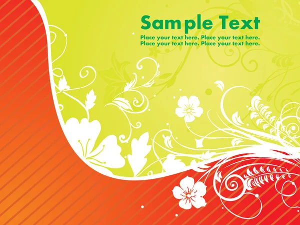 Carte motif floral demi-teinte — Image vectorielle