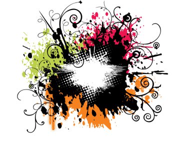 Colorful grunge with artistic design clipart