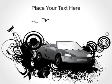 Abstract grunge car vector clipart