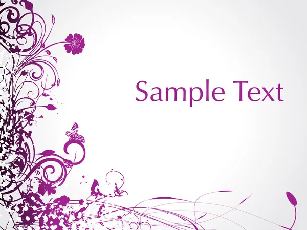 Tourbillon violet et illustration papillon — Image vectorielle