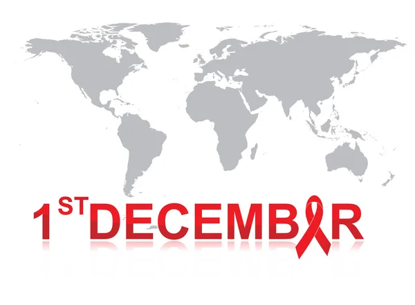 1st December world aids awareness day — Stock Vector
