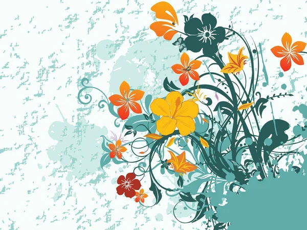 ベクターの花柄のパターン — ストックベクタ
