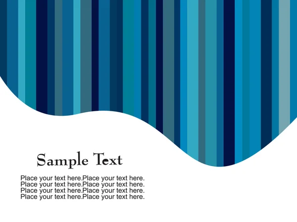 Rayas azules con texto de lugar de curva — Vector de stock
