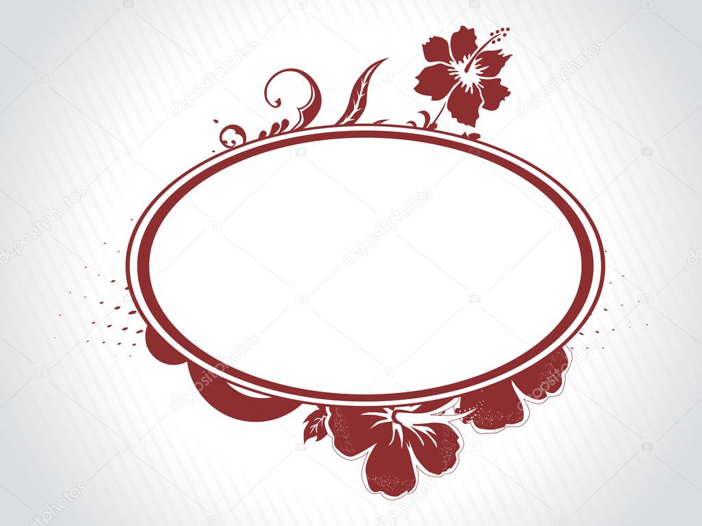 Abstract decorative floral frame design