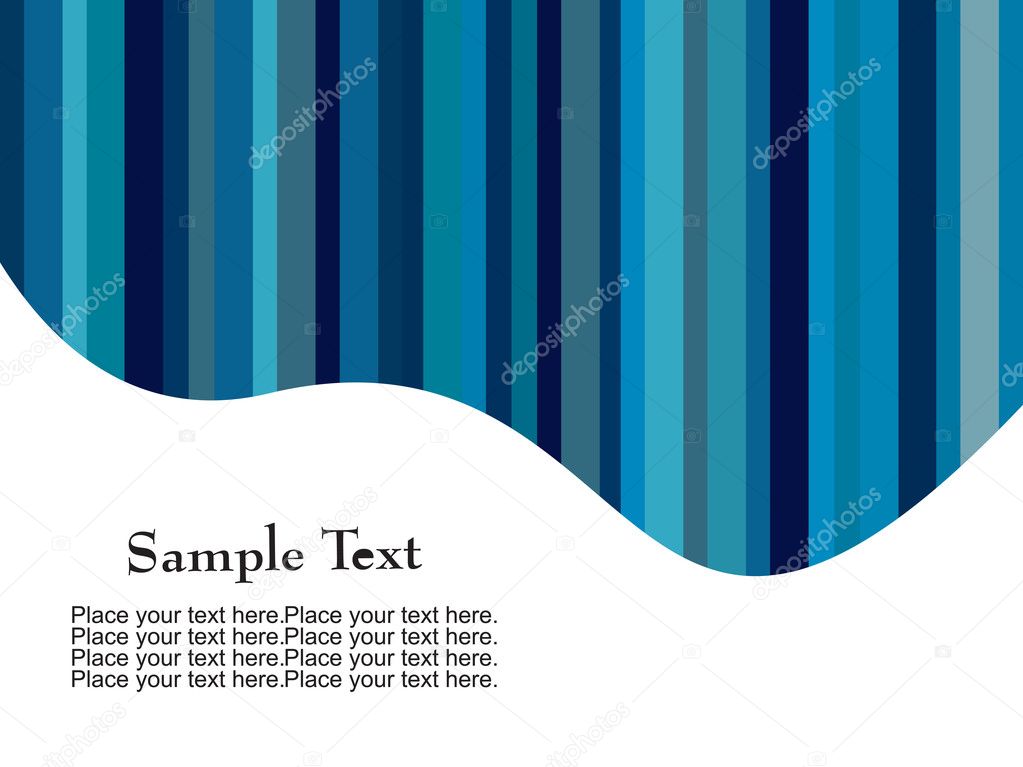 Blue stripes with curve place text