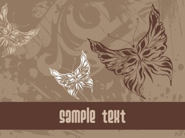 Texture background with butterfly clipart