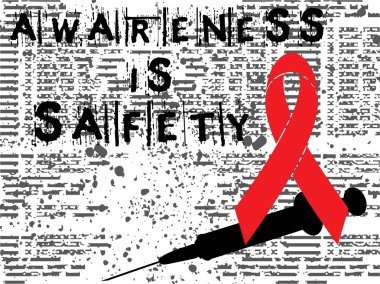 Awairness is safety from AIDS clipart