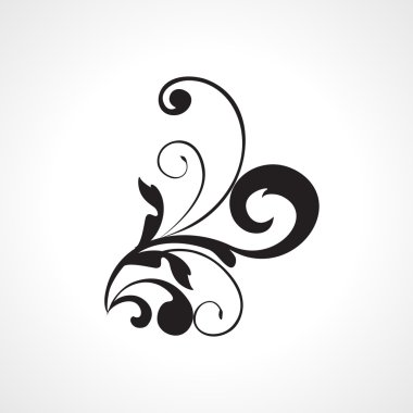 Vector beautiful design black tattoo clipart