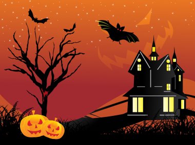 Abstract halloween background, wallpaper clipart