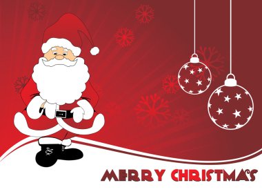 Rays background with santa claus clipart