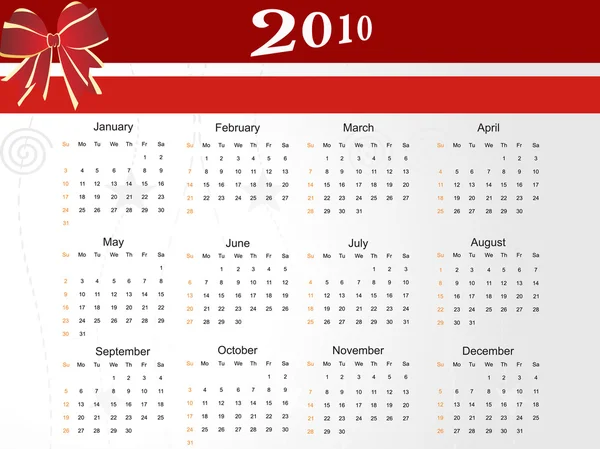 El patrón romántico de calendario para un nuevo año — Archivo Imágenes Vectoriales