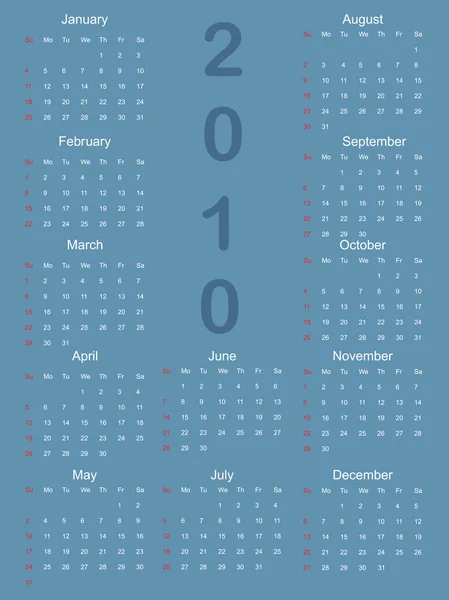 Календарь романтических образцов на новый год — стоковый вектор