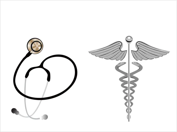 医療の背景色とイラスト — ストックベクタ