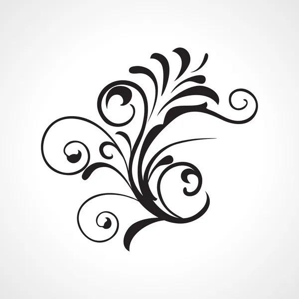 Vektor vacker design svart tatuering — Stock vektor