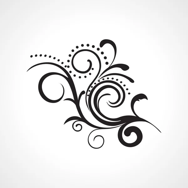 Vektor gyönyörű design fekete tetoválás — Stock Vector