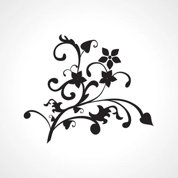Vektor vacker design svart tatuering — Stock vektor