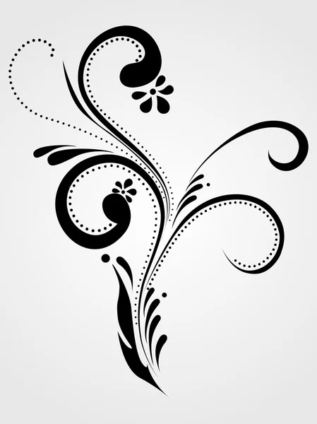 Vector hermoso diseño tatuaje negro — Archivo Imágenes Vectoriales