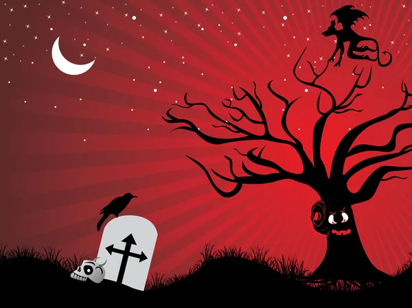 Vektor Halloween Hintergrund Illustration — Stockvektor