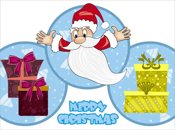 Fond de Noël avec Père Noël — Image vectorielle