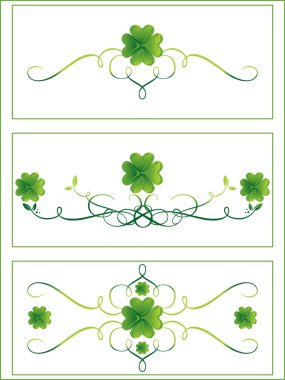 Accent shamrock with curve design clipart