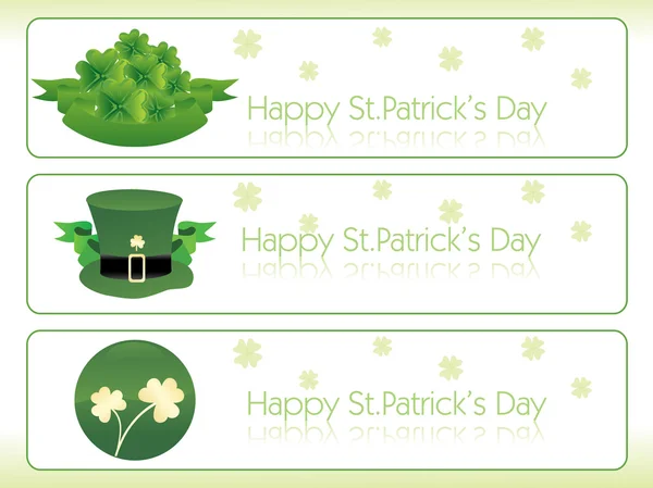 Banner with beautiful shamrock — Stock Vector