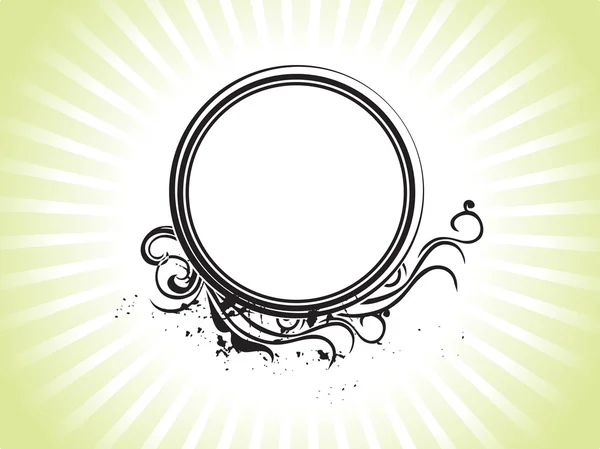 Grungy frame with rays background — Stock Vector