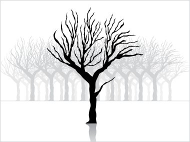 Background with black dry tree clipart