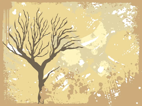 死んだ木とテクスチャ背景 — ストックベクタ