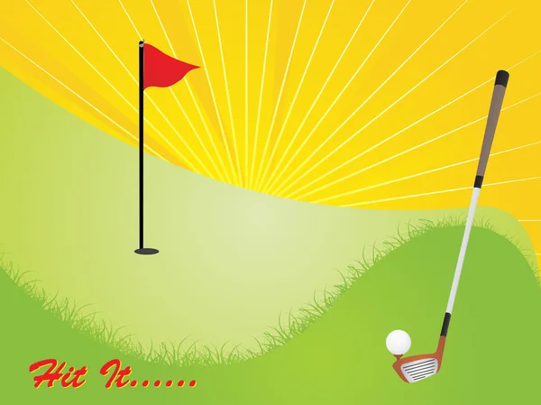 Ilustrace golfové hřiště — Stockový vektor