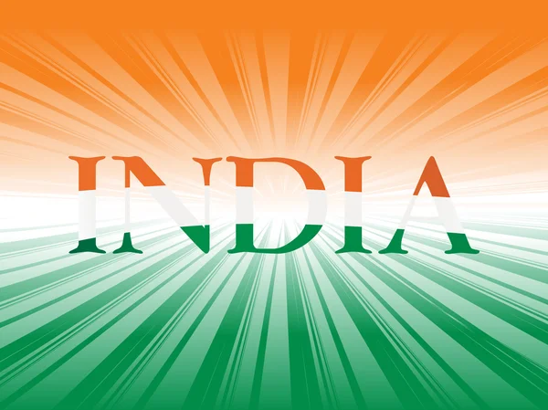 Ilustração índia na cor da bandeira — Vetor de Stock