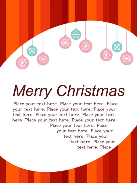 美しいパターンのクリスマスの日のカード — ストックベクタ