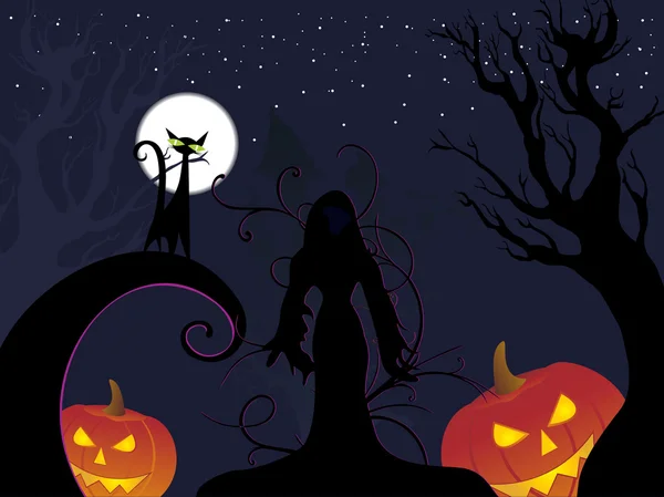 Hermoso concepto para Halloween — Vector de stock