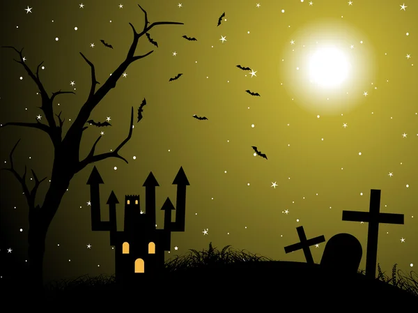 Illustration av halloween tapeter — Stock vektor